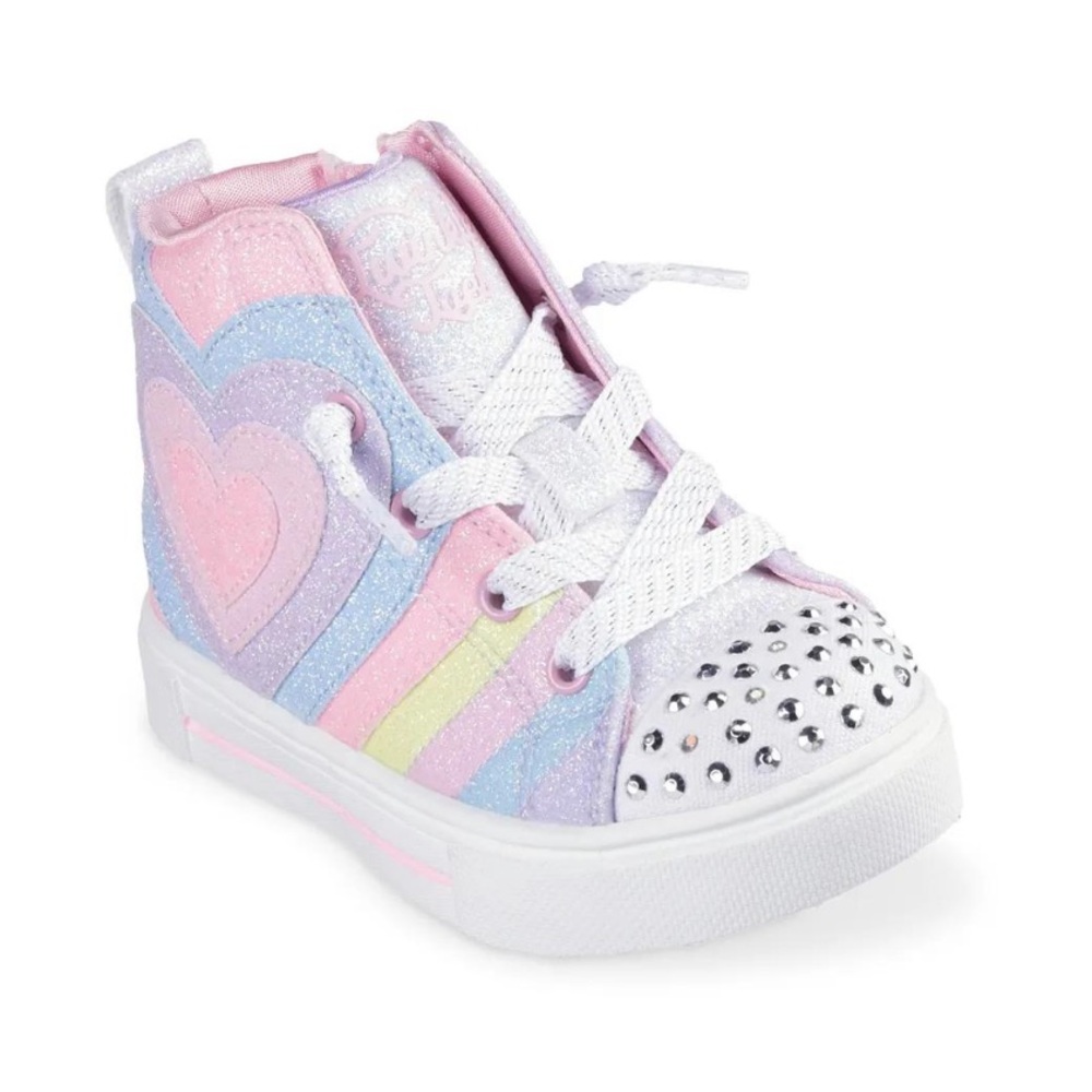 Girls Skechers Twinkle Toes Twinkle Sparks Heart Pop Light Up Sneaker Size 9